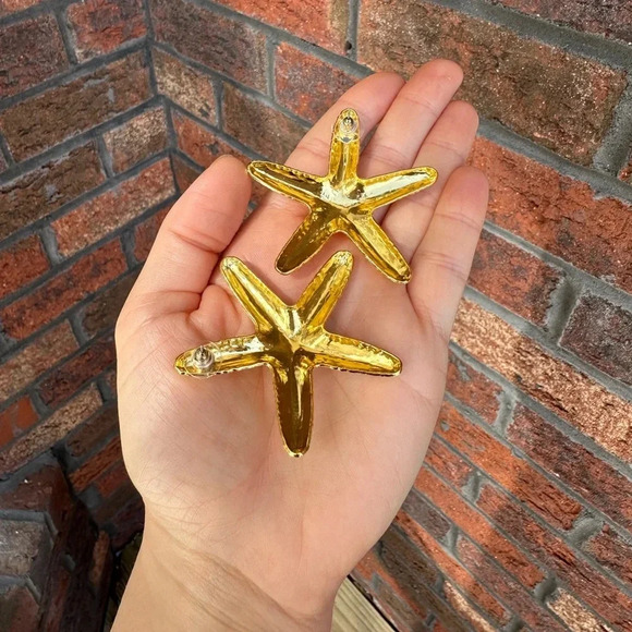 Zara Star Gold Starfish Earrings - Picture 14 of 14